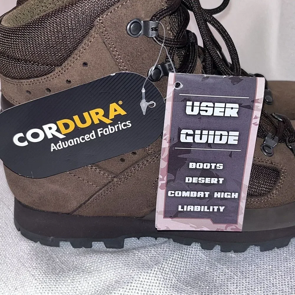 NWT British Army Iturri Desert Brown High Liability Boots Womens 9 (US) Hiking